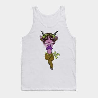 Dancing Female Satyr Playing Flute Girl CHIBI SD MONSTER GIRLS Series I Tank Top